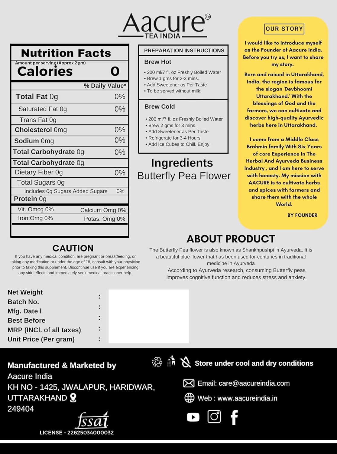 Blue Flower Tea | Butterfly Pea Flower