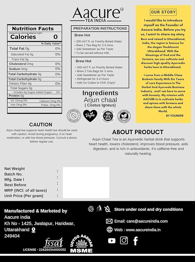 Arjun Chaal Tea | Arjun Bark Powder